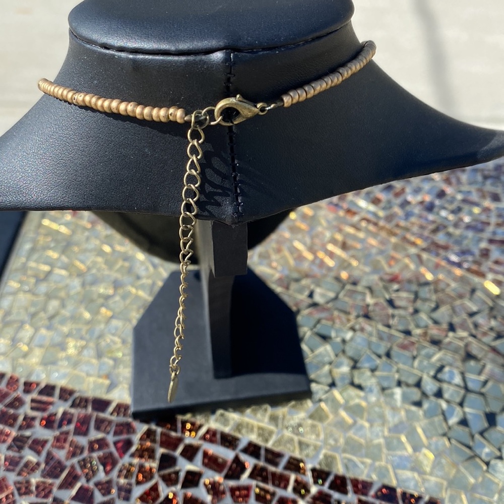 Women Lady Retro Vintage Bohemian Statement Beaded Chain Pendent Collar Necklace - Picture 2 of 5